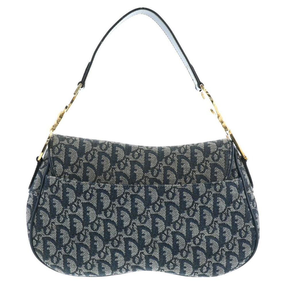 Dior Trotter Double Saddle Bag Shoulder Clutch Navy Blue - Picture 4 of 6